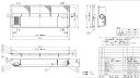 【ホーコス】GFR-40PAU 超浅型グリース阻集器(グリストラップ)パイプ式 シンダー埋込型 40L 鋼板製防錆塗装蓋付