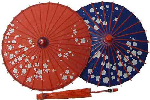 コケシ傘 梅【あす楽対応】手元のコケシがかわいい!!お子様用の日傘です。