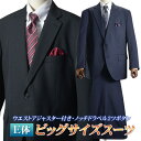 大きいサイズ E体 メンズ スーツ 2ツボタン 秋冬 ビジネススーツ 洗える パンツウォッシャブル ビジネス ビッグサイズ BIG suit【送料無料】