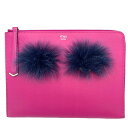 【美品】 FENDI フェンディ モンスター バッグバグズ 8M0363 クラッチバッグ カーフ ファー ピンク系 セカンドバッグ【ブランドギャラリー心斎橋店】