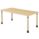 井上金庫 福祉施設向けテーブル(上下昇降式)UFT-1675A 【幅1600×奥行750mm、4本固定脚】