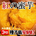 熟成種子島産安納芋紅の蜜芋安納紅大小混在3kg11月中旬から順次発送とろける美味しさ！焼けば蜜がジュワ〜と溢れ出る。ねっとり甘〜い熟成安納紅芋