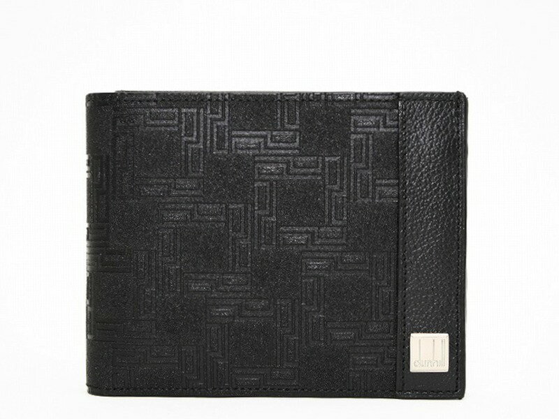 dunhill D8-BLACK 二つ折り（小銭入れ付） 【マラソン201207_ファッション】【5250円以上で送料無料】