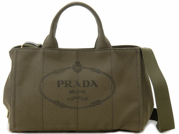 プラダ PRADA トートバッグ 1BG642 ZKI F0161 CANAPA カナパ 2WAY ショルダーバッグ グリーン - ブランドバッグ、ブランド財布、ブランド腕時計