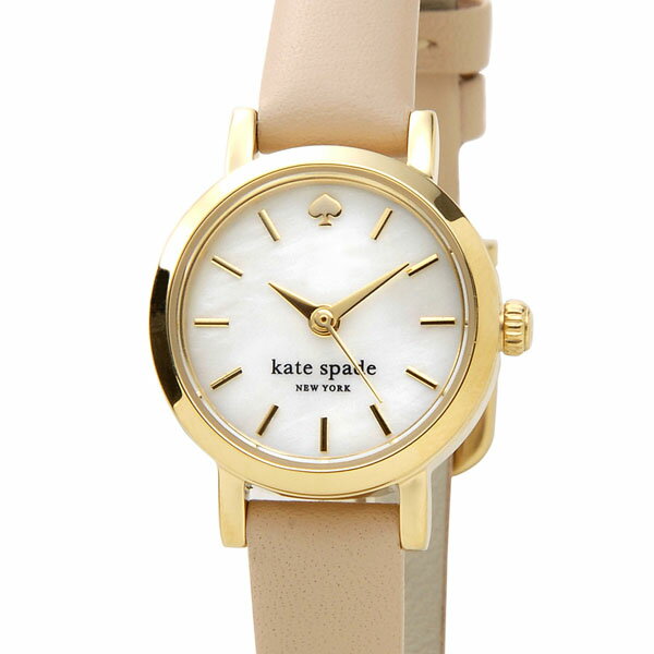 ケイトスペード kate spade 時計 1YRU0372 タイニーメトロ ホワイトシェル×ピンクベージュ革ベルト レディース 腕時計