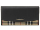 バーバリー BURBERRY 長財布 4024987 ホースフェリーチェック ブラック
