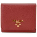 ウィンターセール プラダ PRADA 三つ折り財布 1MH176 QWA F068Z コンパクト財布 レッド レディース 新品 【送料無料】
