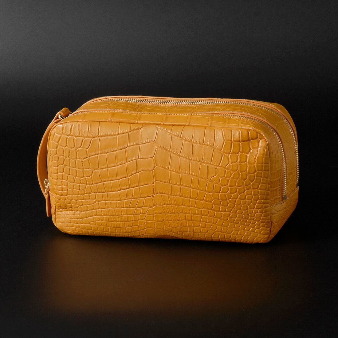 クロコダイル セカンドバッグ Wファスナー クラッチバッグ メンズ RODANIA ロダニア CROCODILE10 高級特選