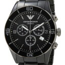 EMPORIOEMPOLIO ARMANI エンポリオ・アルマーニ メンズ　腕時計　セラミカ　ブラック クロノグラフ AR1421アルマーニ 人気の セラミック ウオッチ セラミカ 5250円以上で送料無料