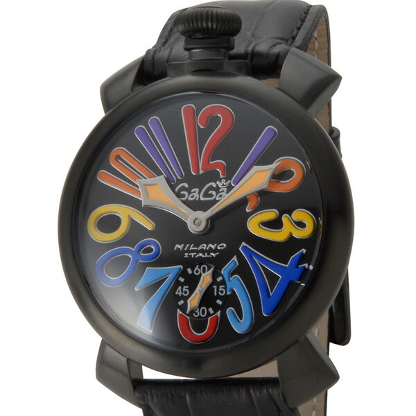 GaGaMILANO ガガミラノ メンズ 腕時計 手巻き マヌアーレ48MM PVD/Carbonio 5012.3BK【マラソン201207_ファッション】【5250円以上で送料無料】