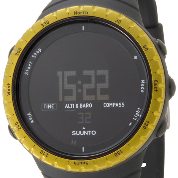 SUUNTO スント コア・ブラック、イエロー スポーツコンピューター ウォッチ アウトドア腕時計 SS013315010【マラソン201207_ファッション】【5250円以上で送料無料】