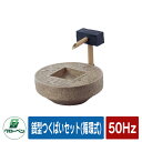 庭 庭園 銭型つくばいセット(循環式) 50Hz GLOBEN グローベン 日本 伝統 文化 宿泊 施設 飲食店 公共 書室 茶庭 お風呂 つぼ庭