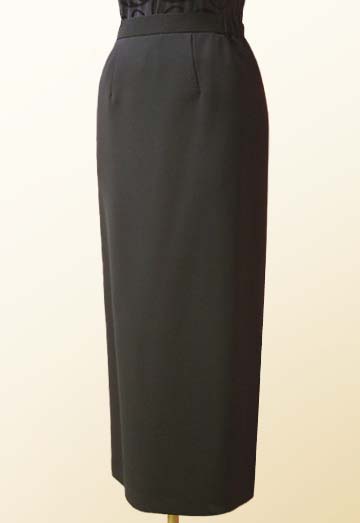日本製【送料無料・卸】ブラックフォーマル超ロングタイトスカート＊女性礼服・喪服