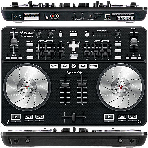 VESTAX TYPHOON BLACK (VIRTUAL DJ LE/SERATO DJ INTRO バンドル)【配送料無料!!】 【yokohama】