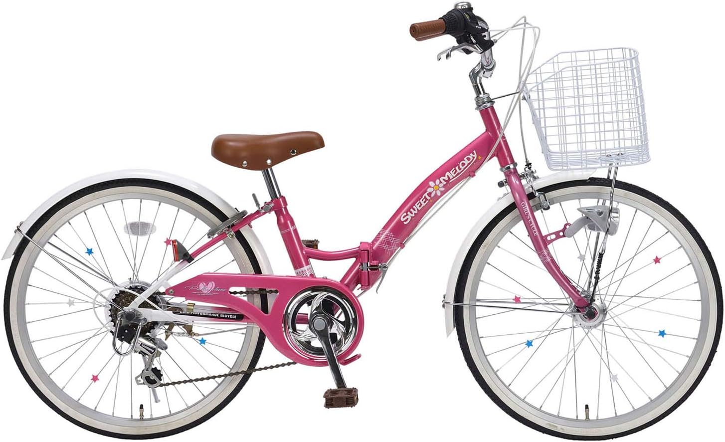 <strong>マイパラス</strong> 子供用自転車 <strong>22インチ</strong> M-802F ローズピンク 6SP・オートライト 小学生 女の子用 子ども用 おしゃれ 変速ギア付き【本州のみの配送】