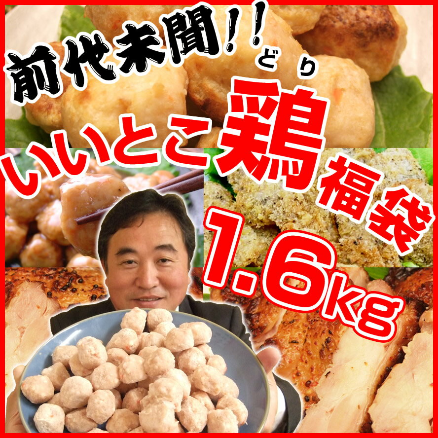 【80g増量】前代未聞！いいとこ鶏！チキン惣菜1.6kg保証福袋【送料無料】