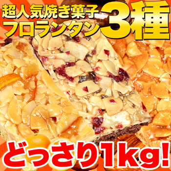 訳あり スイーツ 送料無料 新フロランタン3種どっさり1kg（プードル・オレンジ・ショコラ…...:sunrisefarm:10028064