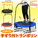 【送料無料】トランポリン 家庭用 手すり付きトランポリン 計測器付 エクササイズ計測器付属 手すり付トランポリン【耐荷重100kg】