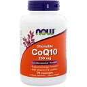 ★送料無料★ナウフーズ コエンザイム Q10 200mg 90粒【NOW FOODS】CoQ10 Chewable 200mg 90CAP