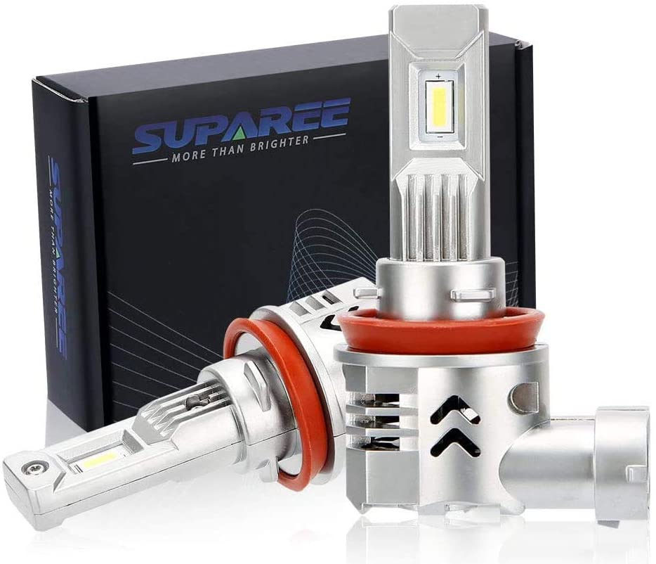 SUPAREE H7 H8/H11/H9/H16（国産車）HB3/HB4 LED ヘッドライト 新車検対応 CSPチップ搭載 9600LM 48W 6500K ホワイト 高輝度 一体型 DC12V-24V 車用LEDバルブ フォグランプ 2個セット 3年保証