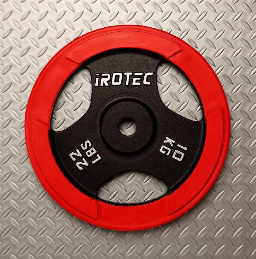 IROTEC（アイロテック）ラバープレート10KG /ダンベル・ベンチプレス・筋トレ・トレ…...:super-sports:10000045