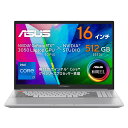 ASUS Vivobook N7600PCシリーズ ゲーミングノートパソコン/16型 OLED(有機EL)/3,840×2,400ドット (4K)/インテル Core i7/メモリ 16GB/SSD 512GB/NVIDIA GeForce RTX 3050 Laptop/WiFi 6/Windows 11 home 64bit/Webカメラ/指紋認証/WPS Office付/日本語キーボード