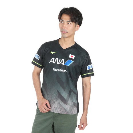 ミズノ（MIZUNO）（メンズ、レディース）卓球ウエア ゲームウェア シャツ 全日本 レプリカシャツ ユニセックス <strong>82JA2000</strong>09 速乾
