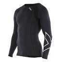 ツー・タイムズ・ユー(2XU) コンプレッション ロングスリーブトップ MA2308A-BLK/SIL (Men's)