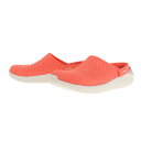 クロックス(crocs) サンダル ぺたんこ スポーツ LiteRide Clog Fresco 204592-6SL レッド 赤 (メンズ、レディース)