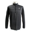 ニューバランス(new balance) R360 ヘザーグラフィック ロングスリーブ ハーフジップTシャツ JMTR8616BK (Men's)
