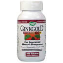 イチョウ葉・ゴールド 60mg 100粒 サプリメント 健康サプリ サプリ イチョウ葉エキス 栄養補助 栄養補助食品 アメリカ タブレット