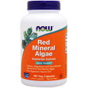 レッドミネラルアルジー（紅藻） 180粒 サプリメント 健康サプリ サプリ ミネラル ビタミンD now ナウ 栄養補助 栄養補助食品 アメリカ カプセル