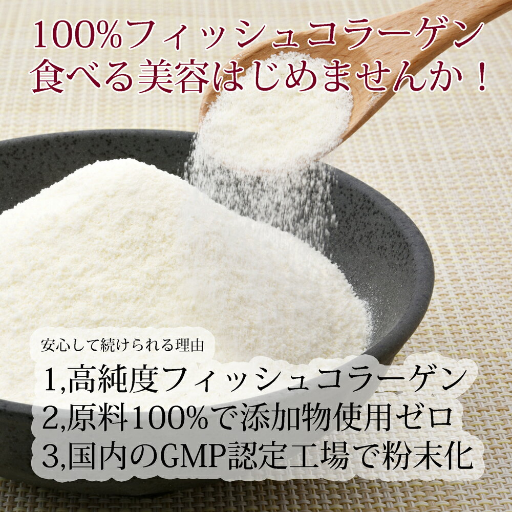 100% フィッシュコラーゲン 粉末 100g【メール便で送料無料】 約33日分 高純度 コラーゲン 粉末 ダイエット 送料無料