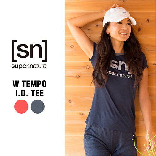 SN / スーパーナチュラル / レデイース / W TEMPO LOGO TEE / NEW MODEL / ヨガ Tシャツ/ 無地 / ロゴ /【SNW004783】/ (エスエヌ・スーパーナチュラル)[sn] super.natural レディース カジュアル 半袖