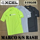 XCEL/エクセル メンズ 半袖 ラッシュガード MARCO S/S RASH GUARD UPF50+ サーフィン 男性用 UVカット【楽フェス_ポイント2倍】