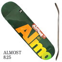ALMOST/オルモスト スケートボード デッキ FALL OFF LOGO HYB GREEN 8.25 DECK スケボーSK8