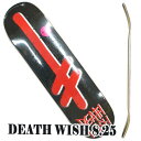 値下げしました！DEATHWISH/デスウィッシュ スケートボード デッキ GANG LOGO 8.25 BLACK/RED DECK スケボーSK8 