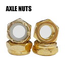 SW AXLE NUTS/アクセルナット GOLD/ゴールド 4個1セット スケートボード用パーツ スケボーSK8 工具別売り 2022