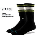 STANCE/スタンス ROACH OLIVE SOCK スケーターソックス 男性靴下 メンズ ソックス