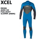 XCEL/エクセル 4/3mm AXIS X2 フルスーツ WET SUITS/ウェットスーツ NBN 送料無料 男性用_02P01Oct16