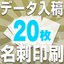 □メール便対応可□ データ入稿 名刺 印刷 フルカラー （20枚）