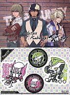 中古 アニメ・ゲーム(シングルカード)/TIGER&BUNNY ウエハース 019 : バーナビー・虎徹・イワン/バーナビー・ワイルドタイガーデフォルメイラストシールセット【画】