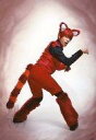 【中古】生写真(男性)/ダンスユニット/アルスマグナ アルスマグナ/OH-SE(神生アキラ)/全身・衣装赤・黒・猫耳・右向き・振り向き・足広げ・両手グー・背景赤白/アルスマグナくじ写真 ブロマイド 第13弾