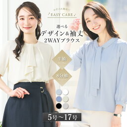 ＼GWも毎日発送！／ 【50％OFF】<strong>ブラウス</strong> レディース 一枚着 2WAY 選べる <strong>ボウタイ</strong> スカーフ タイ スーツ インナー トップス 半袖 8分袖 透けにくい 大きいサイズ 小さいサイズ 通勤服 大人 会社 オフィス ビジネス 白 ブラック 黒 メール便送料無料 1/1 [n]