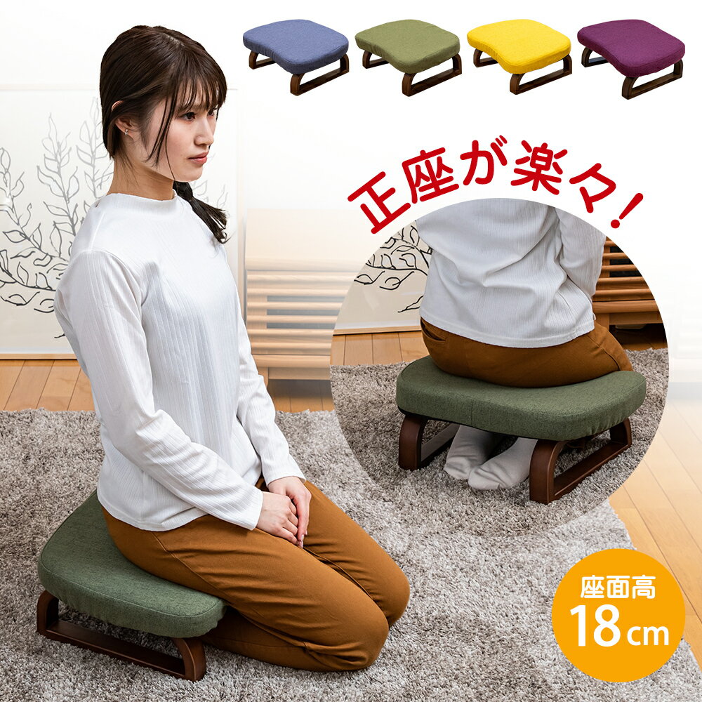 <strong>正座椅子</strong> ricca(リッカ) / 敬老の日 ギフト あぐら椅子 コンパクト座椅子 姿勢サポート 正座用 腰痛 和室 法事 テレワーク 足が楽 子供用 キッズチェア あぐら 正座 ロータイプ コンパクト 胡坐 美姿勢 こたつ 座卓 座敷椅子