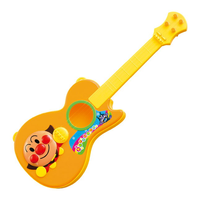 楽器のおもちゃ　玩具　それいけ！アンパンマン　楽しさいっぱい　にこにこコンサート　アンパンマンこどもギター　ベース　〈子供用　子どものおもちゃ　こども　幼児　あんぱんまん　弦楽器　通販〉