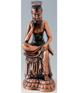 《新作》　陶器製　仏像　【弥勒菩薩】（大）　瀬戸物 日本製です。 〈仏教 ぶつぞう みろくぼさつ ミロクボサツ 彌勒菩薩 仏様 和のインテリア・置物・置き物 日本の伝統品 外国人へのお土産としても人気です。おみやげ〉