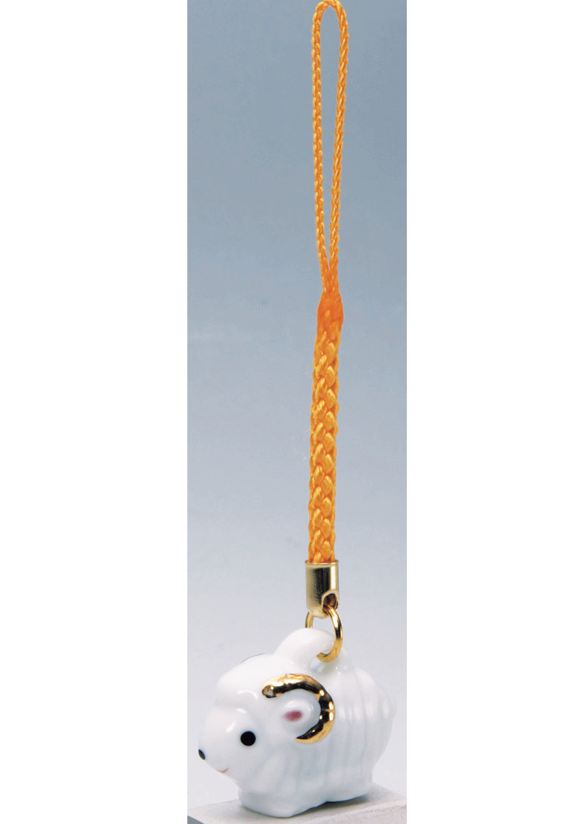 開運招福! 干支 十二支・十二獣 携帯ストラップ スマートフォンストラップ Strap for mobile phone 未(羊・ひつじ) 〈スマートホンストラップ スマホストラップ ケータイストラップ ケイタイストラップ モバイルストラップ 携帯電話ストラップ 根付 ねつけ〉
