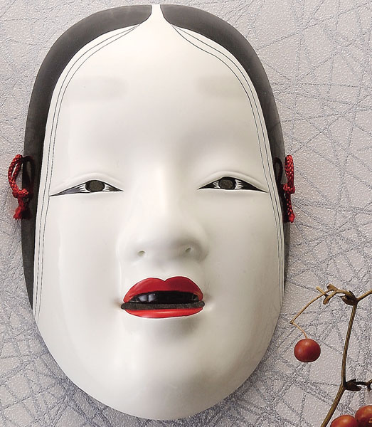 陶器製　能面　吉祥面　　Noh mask　〈海外・外国へのお土産・プレゼントにも人気です。　日本の伝統品　お面　のうめん　通販〉