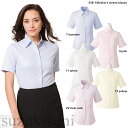 事務服 レディース ブラウス ESB-186 半袖ブラウス 透けにくいブラウス オフィスブラウス 事務用制服 おしゃれ | 事務 制服 ユニフォーム ビジネス オフィス 仕事着 トップス シャツ 白ブラウス ホワイト 事務制服 OL カッターシャツ yシャツ ワイシャツ